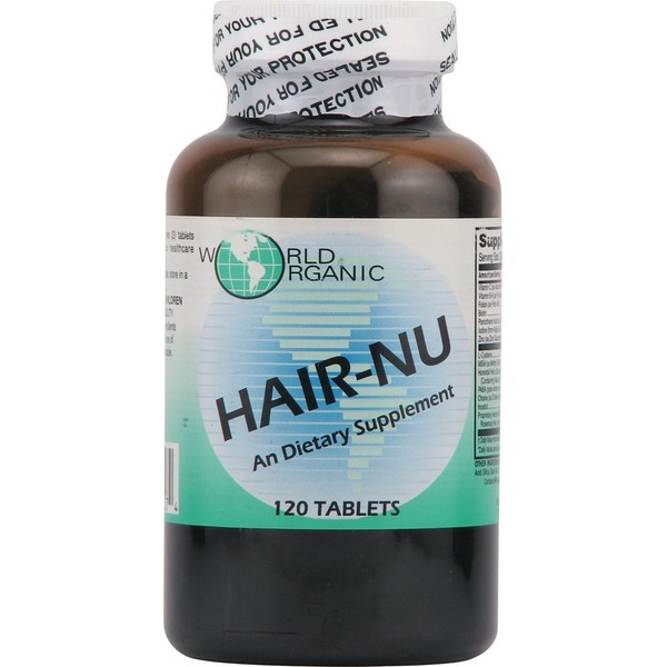 World Organic Hair-Nu Supplement - 120 Tablets
