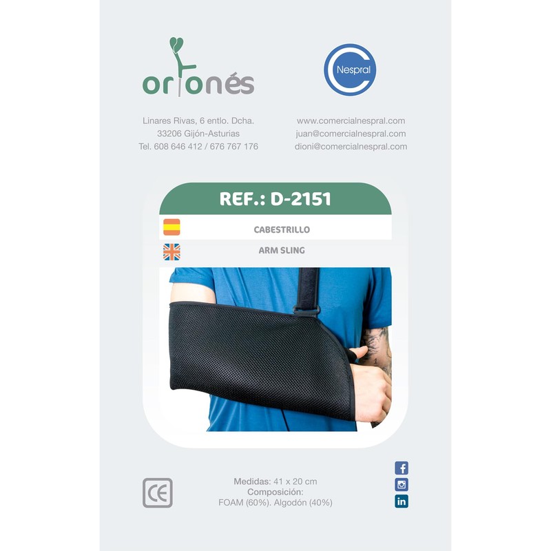 Ortones - Adjustable Arm Sling for Arm and Shoulder with