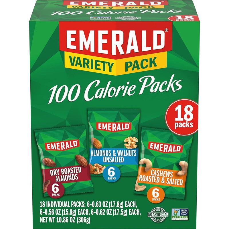 Emerald Nuts, 100 Calorie Variety Pack, 18 Count (Pack of