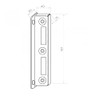 UHRIG 40 mm strike plate, galvanised gate stop for garden