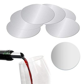 Pack of 12 Wine Pourers Drip-Free Reusable Drip-Free Pourers Aluminium Foil Drop Stop Pouring Aid Disc Pourer, Wine Pourer for Wine Bottles Wedding Party Birthday