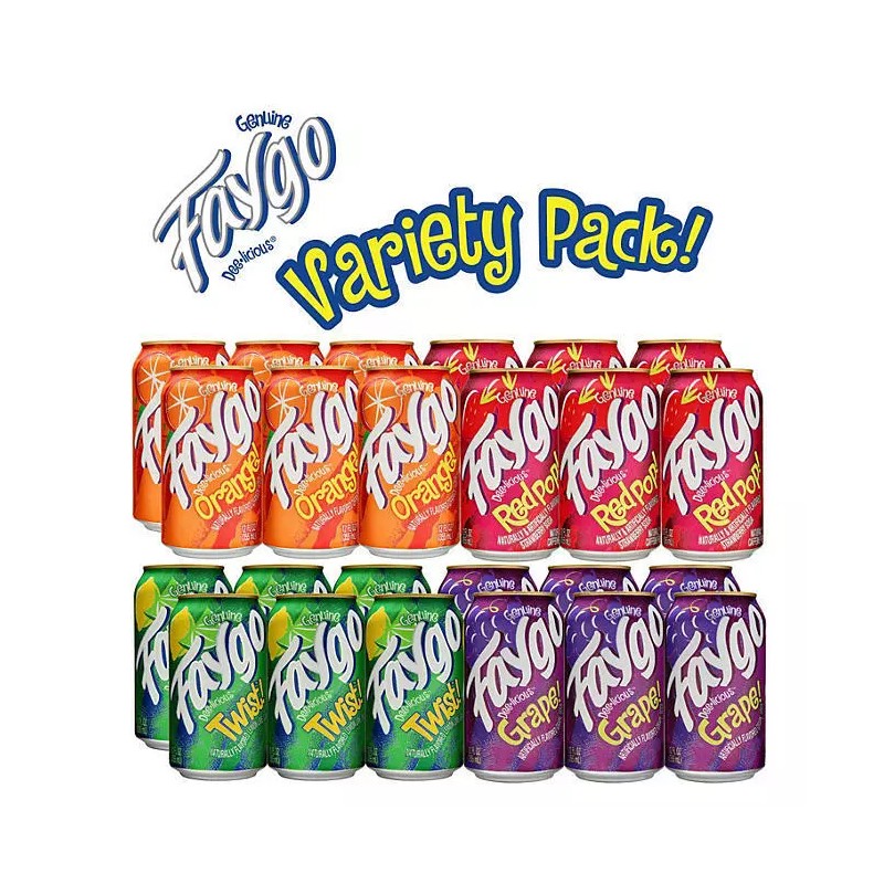 Faygo Soda Variety Pack 12 fl. oz., 24 pk.