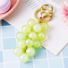Yienning Cute Grape Keychain Pendant,Bag Charms, Handbag Charms for Purses,Key Chains Accessories Decor for Women Gifts
