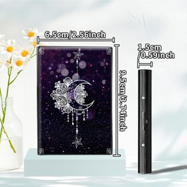 DIGTIALL RFID Blocking Metal Wallet - Slim Aluminum Credit Card Holder for Men & Women with ID Window, Business Card Slot Secure Compact Minimalist Wallet,Moonflower