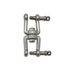 10Pcs M5 Double Swivel Eye Hook, 304 Stainless Steel Jaw