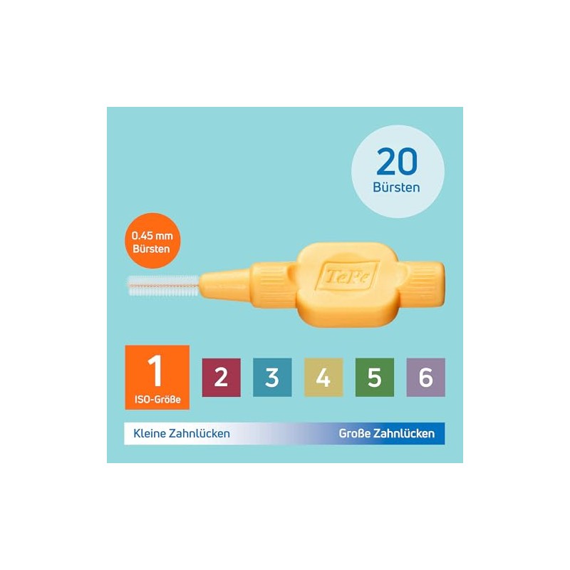 TePe Interdental Brush Extra Soft Orange 0.45mm ISO 1 Pack