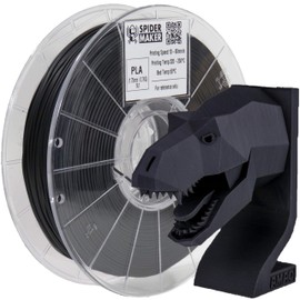 SpiderMaker 3D Matte PLA Filament - Matte Finish with Incredible Vibrant Colors - Compatible with Bambulabs AMS - 1.75 mm PLA, 700g, Dimensional Accuracy +/- 0.03mm (Coal Black)