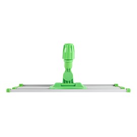 Restaurantware-MOP FRAME ONLY: Clean Tek Professional 16.02 Inch Flat Mop Plate Frame, 1 Hook And Loop - Pads and Handle Sold Separately, Wet Or Dry Pads, Green Aluminum