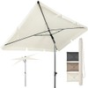 4smile Balcony Parasol Beige 200 x 125 cm with Parasol