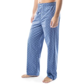 Fruit of the Loom Men's Long Sleeve Broadcloth Pajama Set, Medium Blue