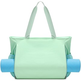 Kimwadalh Sports Bag Women's Tote Bags for Yoga Mats Travel Bag with Wet Compartment, Men's Multifunctional Carry Bag for Gym Yoga College, Green, Sports bag