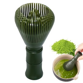 Anei Matcha Whisk - Resin Matcha Whisk, Dishwasher Safe, Traditional Japanese Tea Brush, Handmade and Durable for a Frothy Tea Ceremony (Green)
