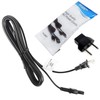 HQRP AC Power Cord for Respironics REMstar Plus, REMstarPro 2, REMstar Auto CPAP Machine Mains Cable + HQRP Euro Plug Adapter