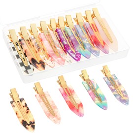 Kiiwah Pack of 10 Seamless Hair Clips, Hair Pin Curl Clips, No Bending, with Storage Box for Women, Girls, Hair Styling and Make-Up