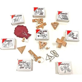GICO Knobelspiel Klassiker Sets - Various Giveaways - Games Individually Packed Including Solution - Puzzle Games, Set Puzzle, Advent Calendar Content