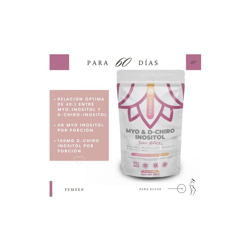 Myo Inositol D-chiro Inositol 401 300 G Sin Sabor Sin
