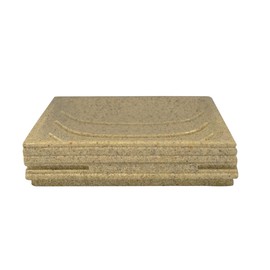 RIDDER Soap Dish, Polyresin, Sandy Ecru, approx. 11,3 x 11,3 x 2,7 cm