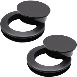 ZXUEZHENG 2 Pieces 2 Inch Silicone Umbrella Hole Ring Plug and Cap Set for Glass Outdoors Patio Table Deck Yard (Silicone,Black)