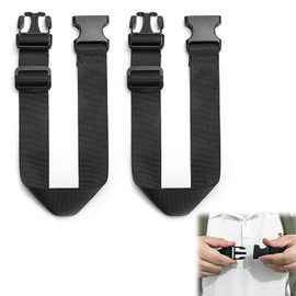 2 PCS Bum bag Extender Strap, Belt Extender for Fanny Pack Strap Extension Waist Bag Belts, Adjustable Backpack Chest Strap, Black, 40 cm / 15.7 in