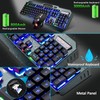 Wireless Gaming Keyboard and Mouse, Rechargeable, Rainbow Backlit with 3800mAh