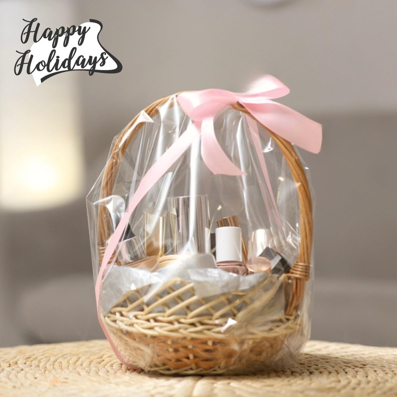 mioule Shrink Wrap Bags for Gift Baskets, 20Pcs 20x24 Inches