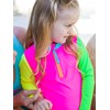RuffleButts Baby/Toddler Girls Long Sleeve Rash Guard 2 Piece Swimsuit