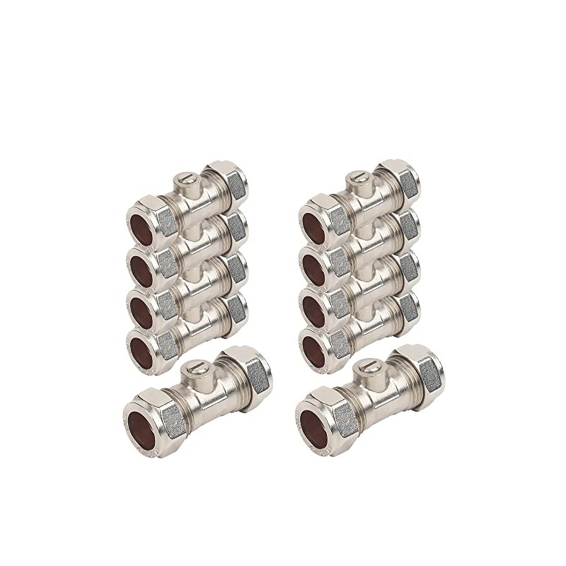 10 x 15mm Isolation Valves Chrome WRAS Approved Reeds
