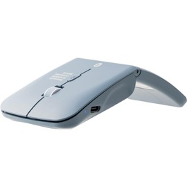 eSupply EEX-MABT01BL Wireless Mouse, Bluetooth, Wireless, USB-C Charging, Thin, Silent, Power Saving, 3 Devices Simultaneously, Portable, Matte Material, Pouch Included, Blue