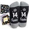 HAPPYPOP 14th Birthday Gifts Ideas Socks - 14 Year old