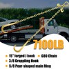 FITHOIST Grade 80 Chain V-Bridle | 3/8In x 2Ft Towing