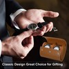 HARFINGTON Watch Roll Travel Case 2 Slots Portable Leather Watch