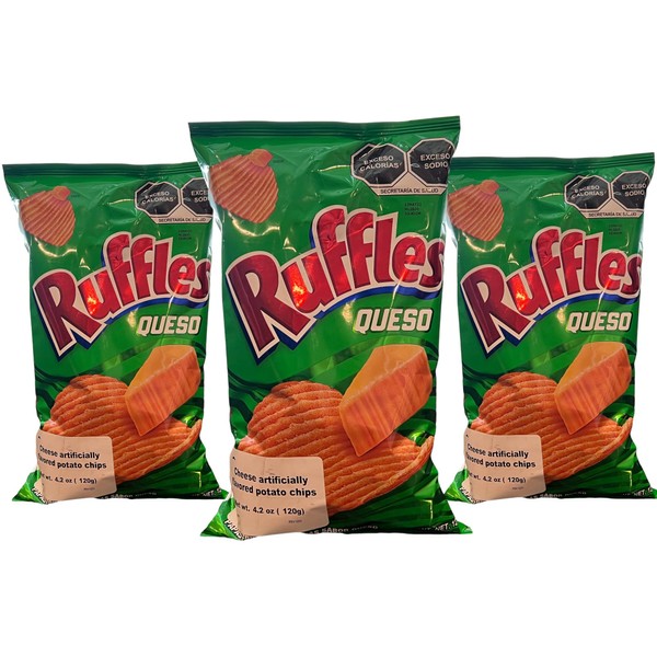 Sabritas - Visit Rancho Mix Store (Ruffles Queso) 1 Count (Pack of 3)