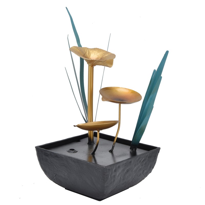 Tabletop Fountain LED Lights No Noise Compact Lightweight Classic Indoor
