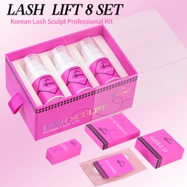 Eyelash Perming Kit Semi-Permanent Eyelash Perming Includes Upgraded Adhesive Powder For Step-By-Step Perming, Long-Lasting Curl Eyelash Extension Kit, Suitable For All Eyelash Types & Salon Home Use