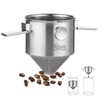 Bincoo Pour Over Coffee Dripper, Portable Stainless Steel Reusable Coffee