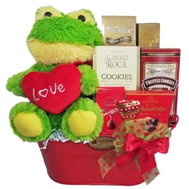 Delight Expressions® "Toadally Yours" Gourmet Food Gift Basket - Valentine's Day Gift Basket for Her or for Him