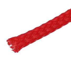 uxcell Expandable Sleeving, 1/8-inch 100ft Cable Sleeve, Red