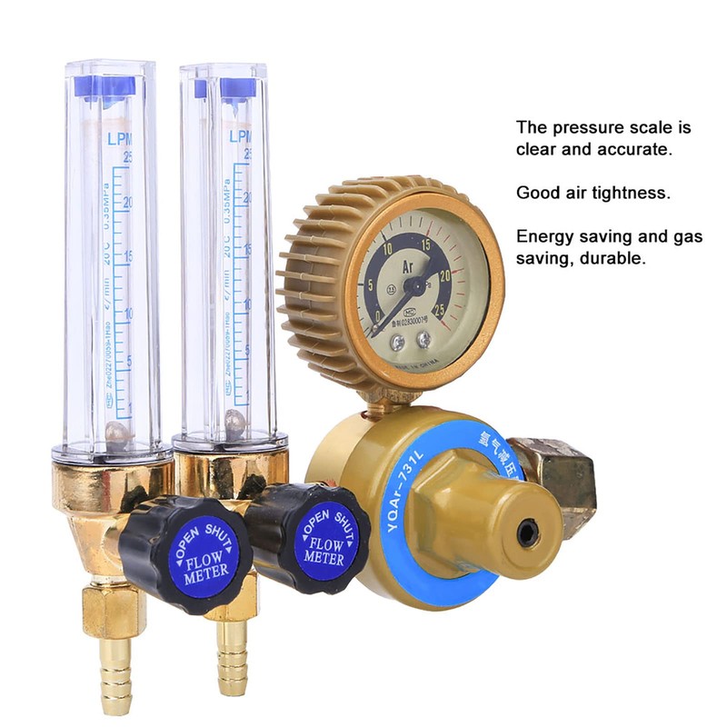 Argon Pressure Regulator, Argon CO2 Regulator, Pressure Reducer, 0.25 MPa,