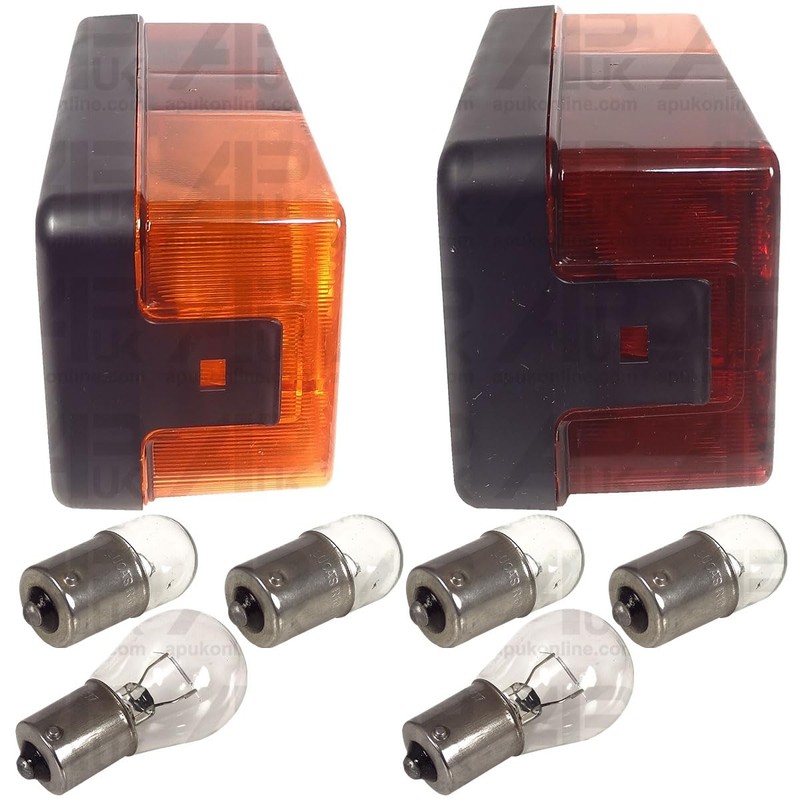 APUK Pair Rear Brake Lights & Bulbs Replacement for Case