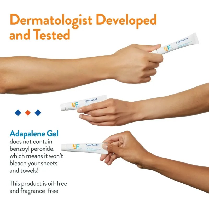 Acne Free Adapalene Gel 0.1%, Once-daily Topical Retinoid