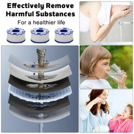 10 Pack Sink Water Filter Elements, Sink Water Faucet Filter Cartridge Replacements for Faucet Kitchen Bathroom Sink Faucet Filter, Removes Chlorine Fluoride Heavy Metals Hard Water