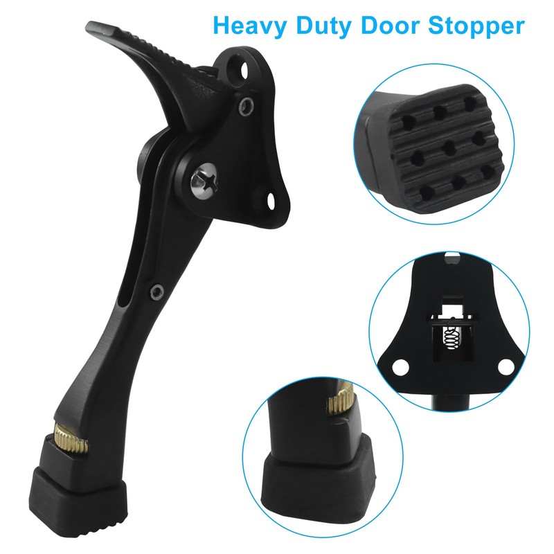 PHITUODA 2 Pack Kickdown Door Stopper, 4 Inch One Touch