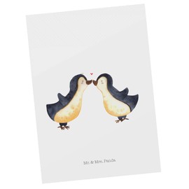 Mr. & Mrs. Panda Postcard Penguin Love – Gift, Love Saying, Invitation Birthday, Great Love, Happy, in Love, Postcards