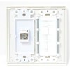 RiteAV Mesh Brush Coax Cable TV Wall Plate Dual 2