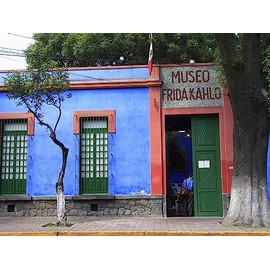 ART.COM Wall Art Prints Frida Kahlo Museum, Coyoacan, Mexico City, Mexico, North America by Wendy Connett, Celebrities Decor, 32" x 24"