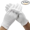 DH 12 Pairs White Cotton Gloves Soft mittens, Jewelry Inspection