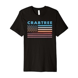 Vintage Sunset American Flag Crabtree, North Carolina Premium T-Shirt