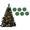 Simply Products Pack of 6-10cm Glitter Hanging Decoration, Snowflakes Christmas