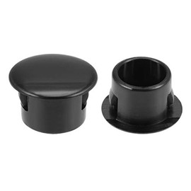 sourcing map Hole Plugs Black Plastic 13mm(1/2-inch) Snap in Locking Hole Tube(12.5-13mm) Steel Furniture Fencing Post Pipe Insert End Caps for Fitness Equipment 100 Pcs