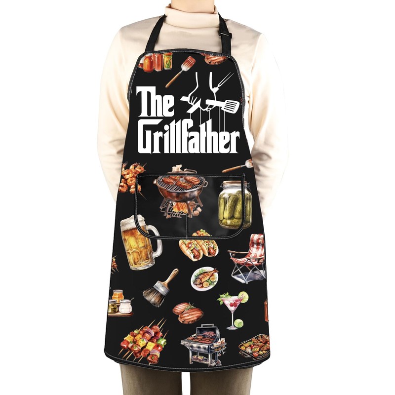 JTOUK The Grill Master Kitchen Apron Father’s Day Gift Cooking